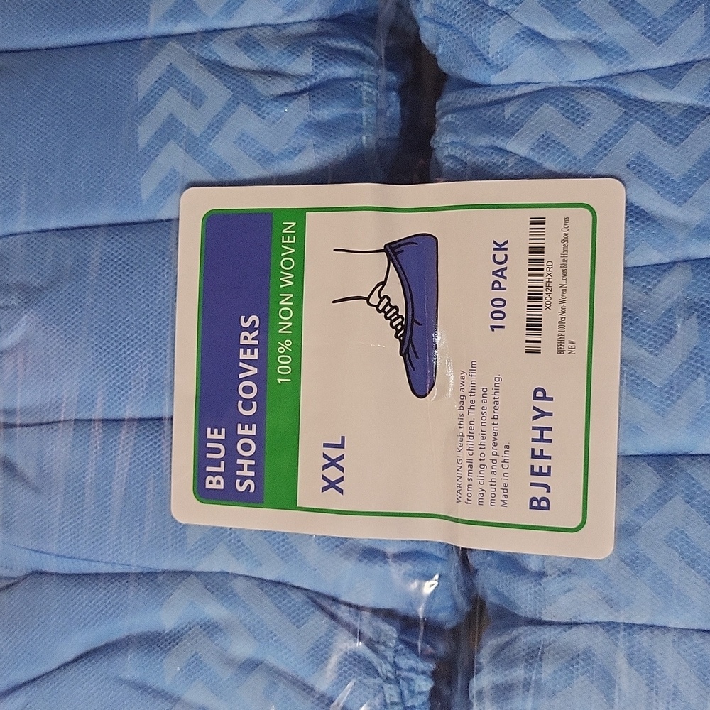 Blue Unisex Shoe Covers Non-Woven